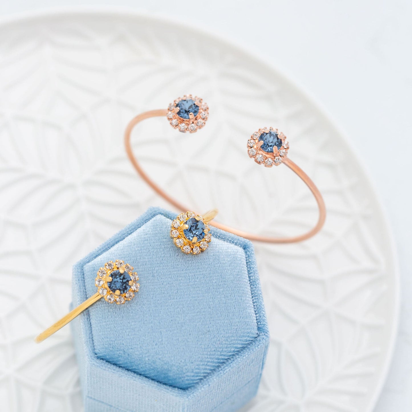 Paris Bracelet Cuff Denim Blue