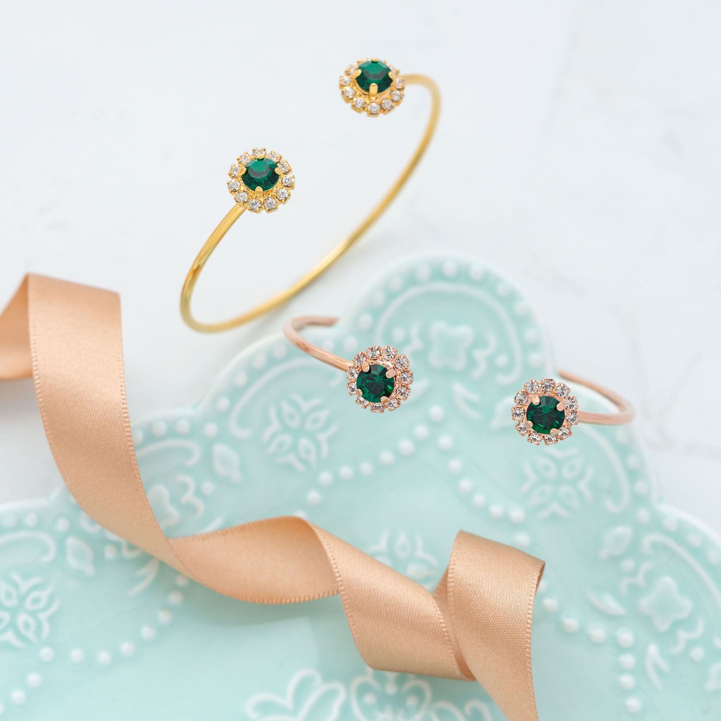 Paris Bracelet Cuff Emerald