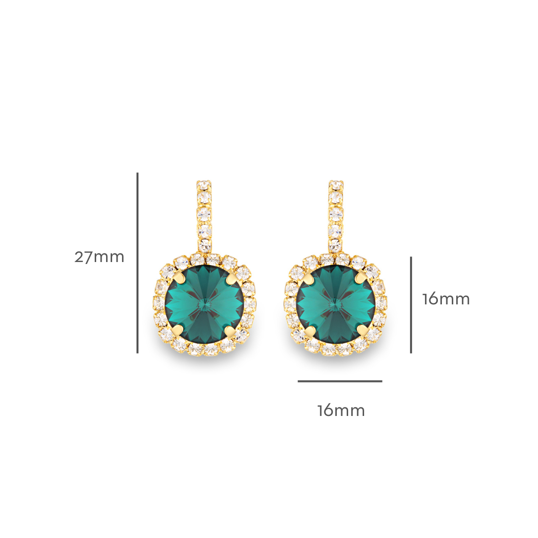 Rosalie Earrings Emerald