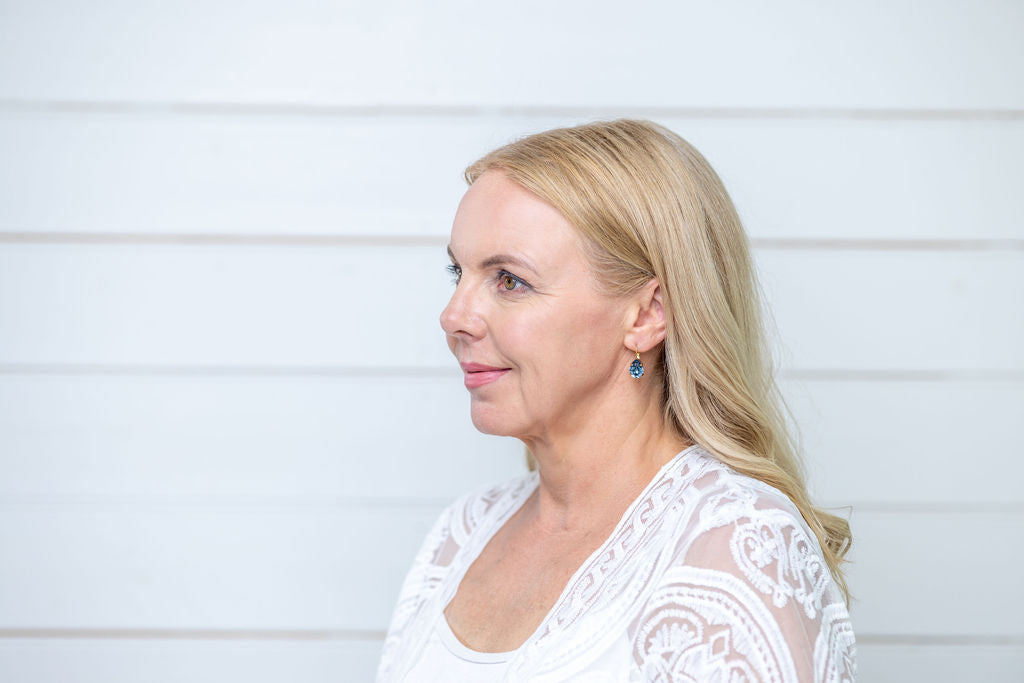 Adele Earrings Denim Blue