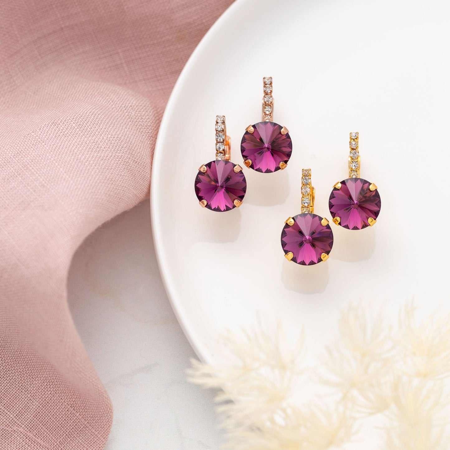 Amelie Earrings Amethyst
