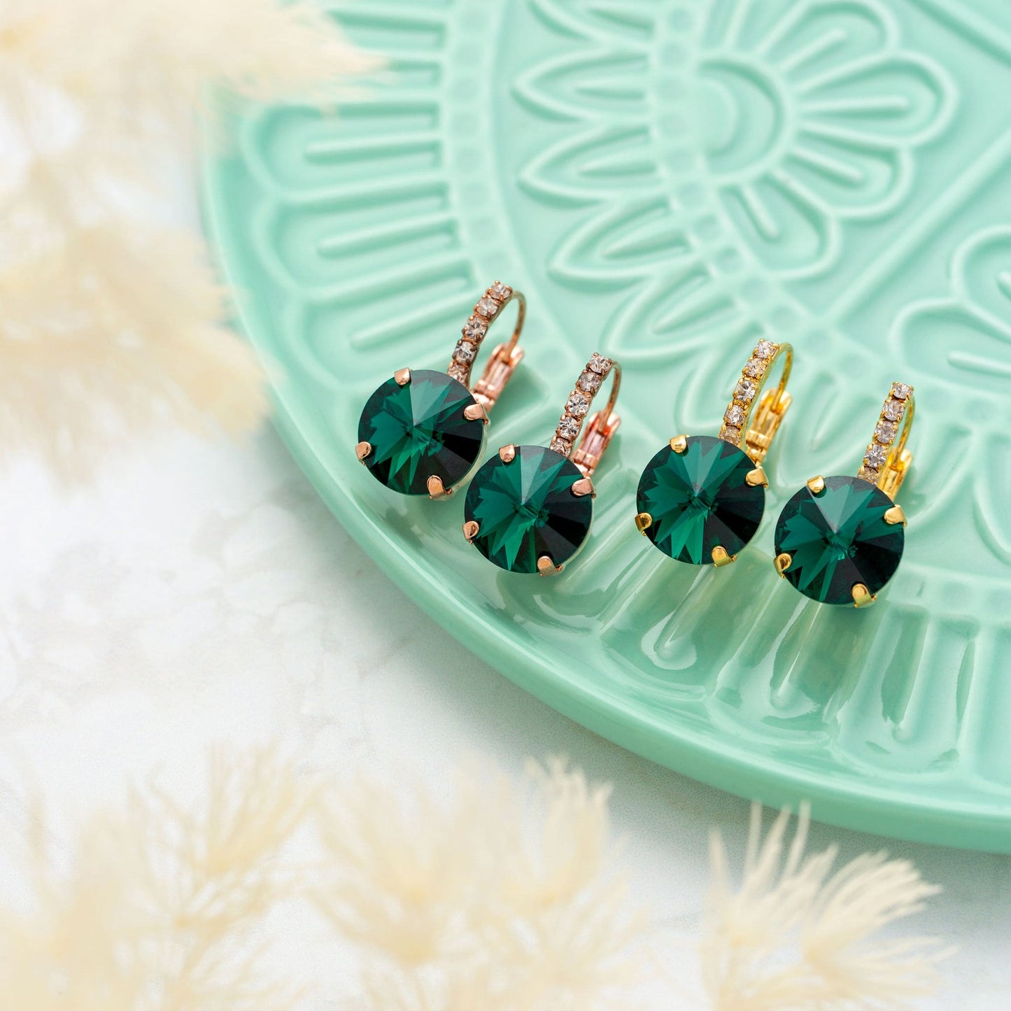 Amelie Earrings Emerald