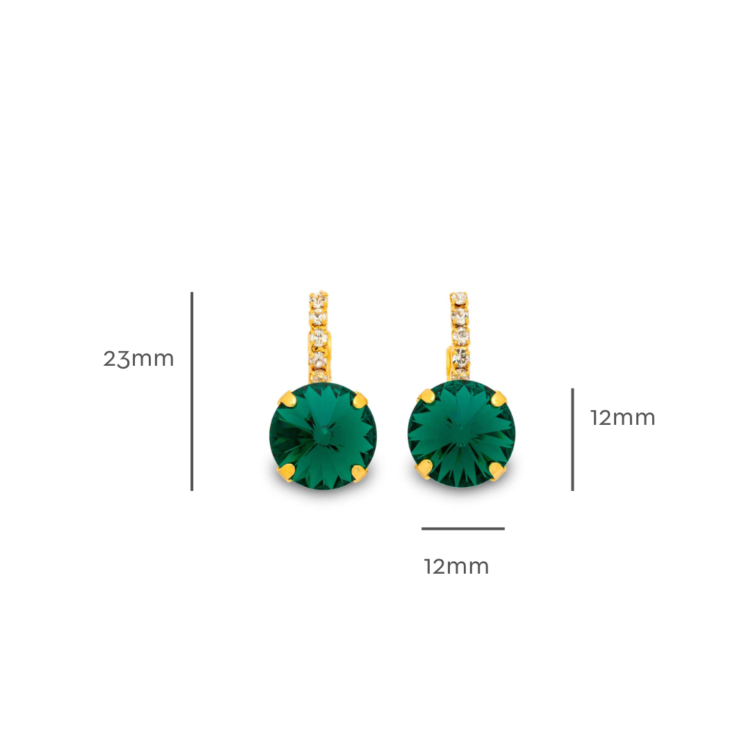 Amelie Earrings Emerald