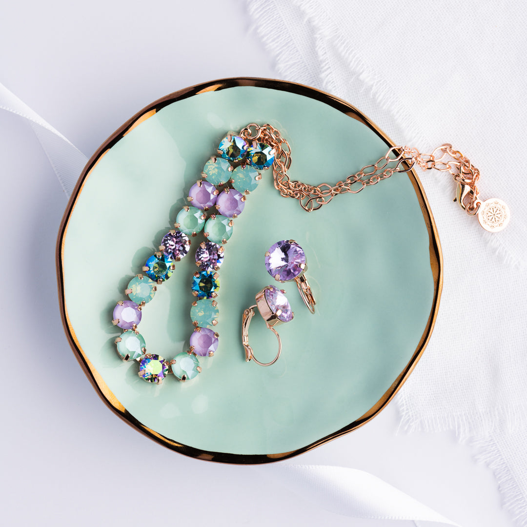 Celine Necklace Mint and Lilac