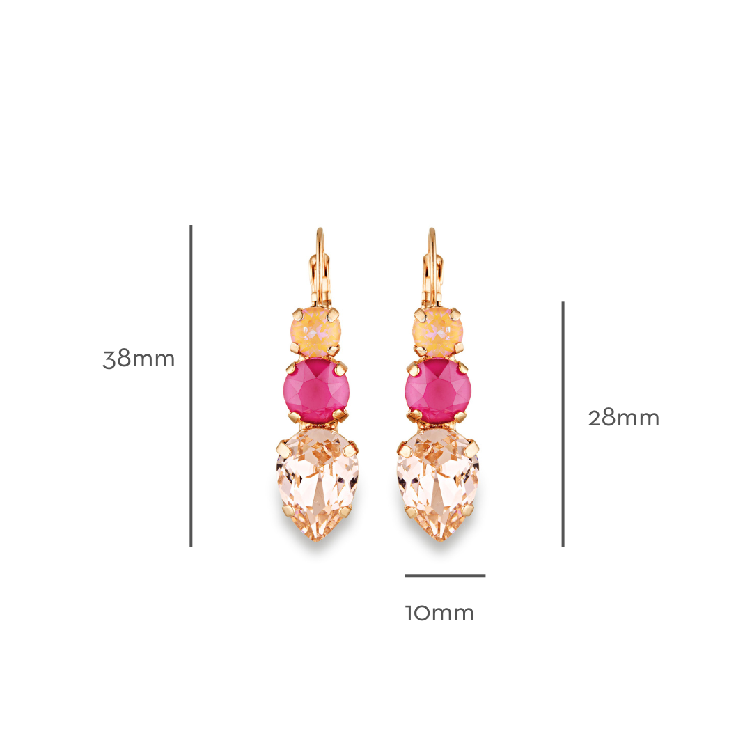 Chanelle Earrings Vintage Rose