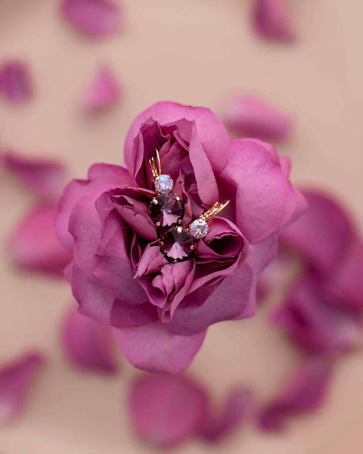 Gisele Earrings Antique Pink
