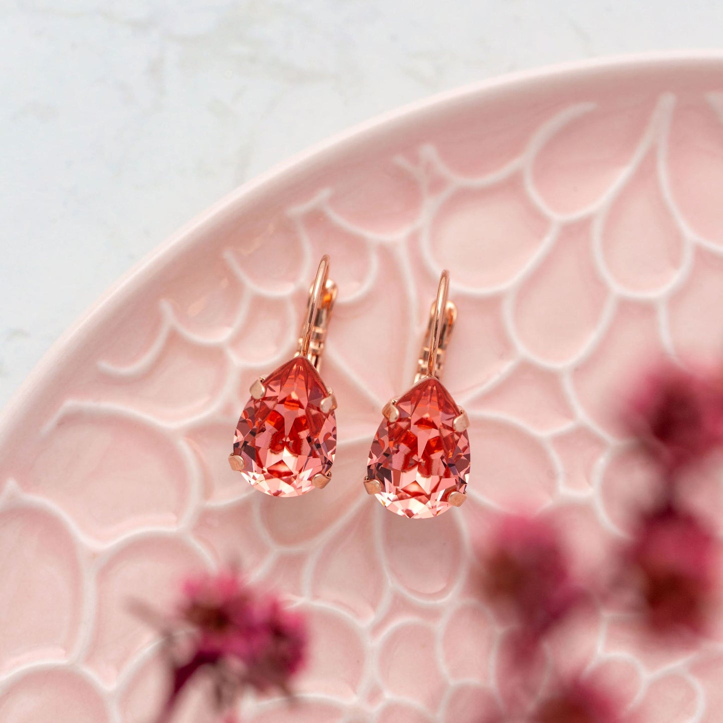 Adele Earrings Rose Peach