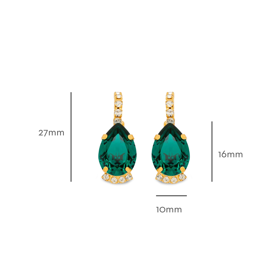 Vivienne Earrings Emerald