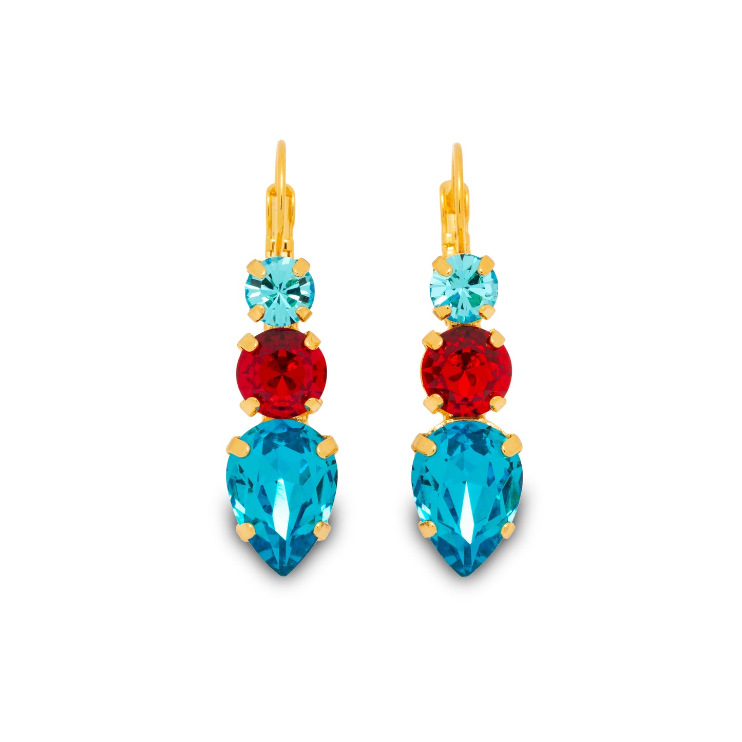 Chanelle Earrings Dark Aquamarine